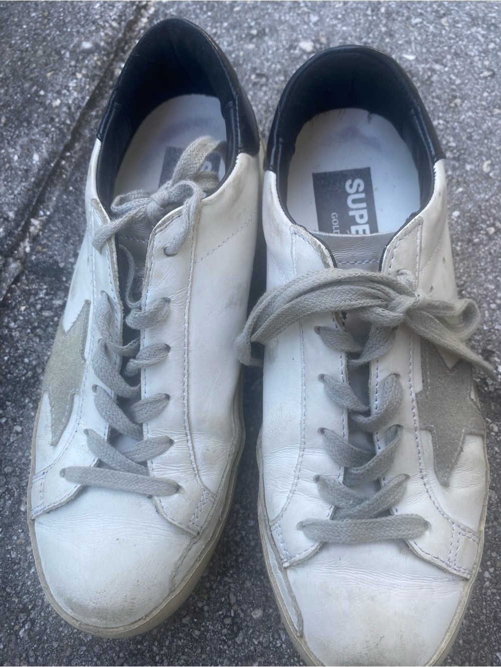 GOLDEN GOOSE Super-Star with black heel tab and metal stud lettering - Picture 2 of 9